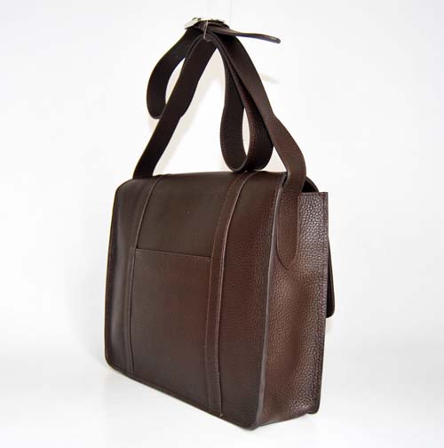 Hermes Steve Togo Leather Messenger Bag Dark Coffee 92112 On Sale